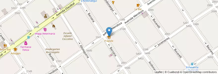 Mapa de ubicacion de Frapole, Villa Urquiza en آرژانتین, Ciudad Autónoma De Buenos Aires, Comuna 12, Buenos Aires.