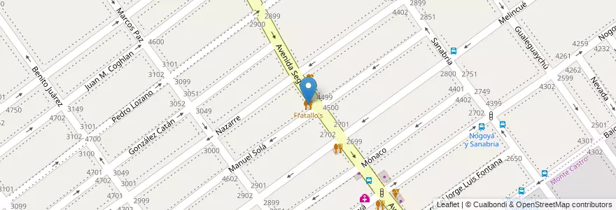 Mapa de ubicacion de Fratallo's, Villa Devoto en 阿根廷, Ciudad Autónoma De Buenos Aires, 布宜诺斯艾利斯, Comuna 10, Comuna 11.