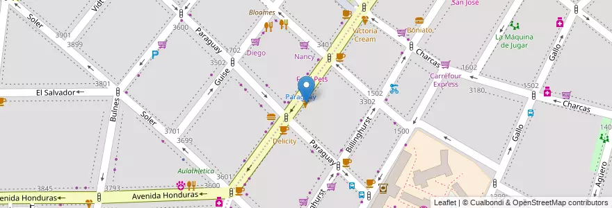 Mapa de ubicacion de Fratello, Recoleta en アルゼンチン, Ciudad Autónoma De Buenos Aires, ブエノスアイレス, Comuna 14.
