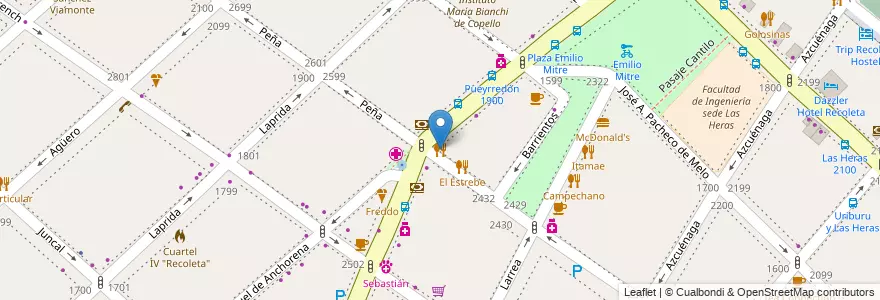 Mapa de ubicacion de Frattempo, Recoleta en アルゼンチン, Ciudad Autónoma De Buenos Aires, Comuna 2, ブエノスアイレス.