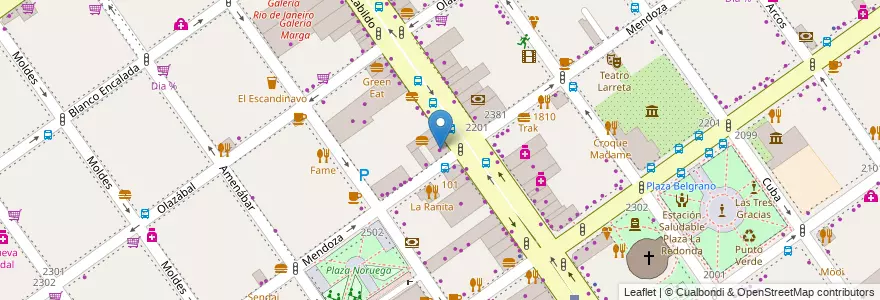 Mapa de ubicacion de Frávega, Belgrano en アルゼンチン, Ciudad Autónoma De Buenos Aires, ブエノスアイレス, Comuna 13.