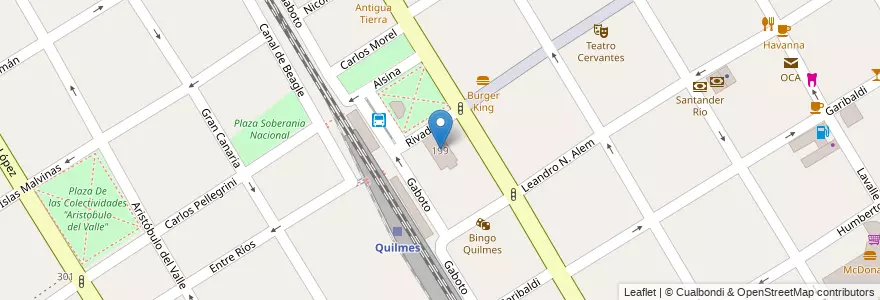 Mapa de ubicacion de Fravega Quilmes en Argentinië, Buenos Aires, Partido De Quilmes, Quilmes.