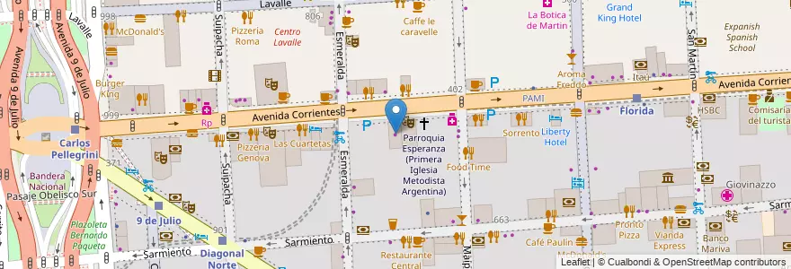 Mapa de ubicacion de Frávega, San Nicolas en 阿根廷, Ciudad Autónoma De Buenos Aires, Comuna 1, 布宜诺斯艾利斯.