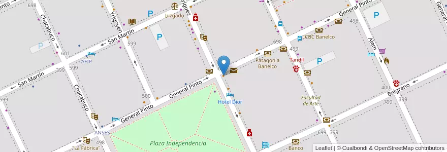 Mapa de ubicacion de Frawen´s en アルゼンチン, ブエノスアイレス州, Partido De Tandil, Tandil.