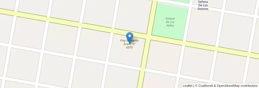 Mapa de ubicacion de Fray Bernardo Arana Nº 6070 en Argentinien, Santa Fe, Departamento San Justo, Municipio De San Martín Norte.