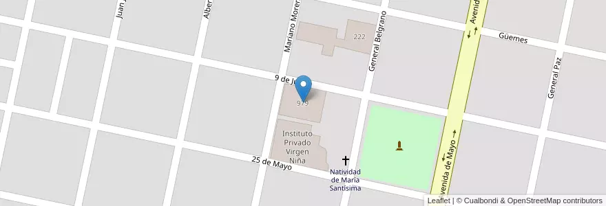 Mapa de ubicacion de Fray Justo Santa María de Oro en アルゼンチン, コルドバ州, Departamento Unión, Pedanía Ascasubi, Municipio De Justiniano Posse, Justiniano Posse.