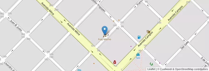 Mapa de ubicacion de Fray Mocho en Argentina, Buenos Aires, Partido De Lobería, Lobería.