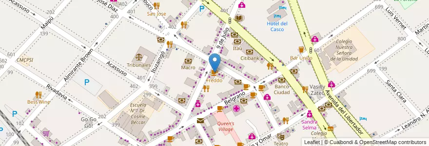 Mapa de ubicacion de Freddo en Arjantin, Buenos Aires, Partido De San Isidro, San Isidro.