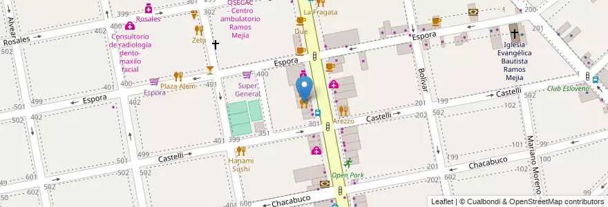 Mapa de ubicacion de Freddo en Аргентина, Буэнос-Айрес, Partido De La Matanza, Ramos Mejía.