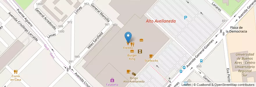 Mapa de ubicacion de Freddo en Argentina, Buenos Aires, Partido De Avellaneda, Avellaneda.
