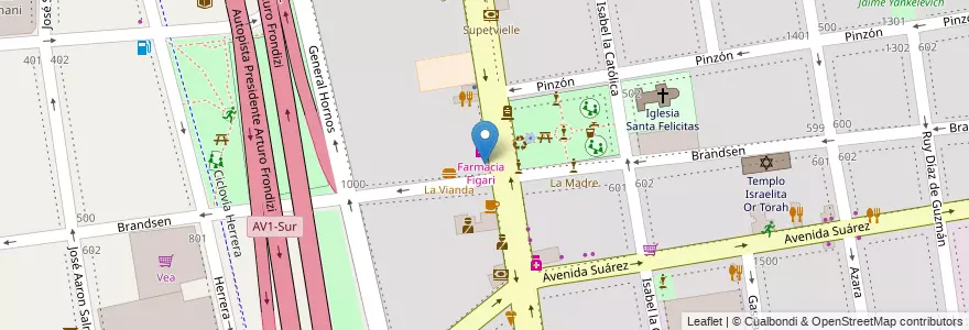 Mapa de ubicacion de Freddo, Barracas en آرژانتین, Ciudad Autónoma De Buenos Aires, Comuna 4, Buenos Aires.