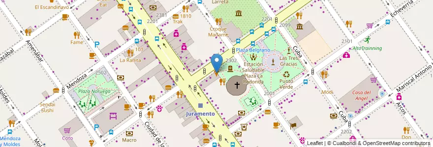 Mapa de ubicacion de Freddo, Belgrano en الأرجنتين, Ciudad Autónoma De Buenos Aires, Buenos Aires, Comuna 13.