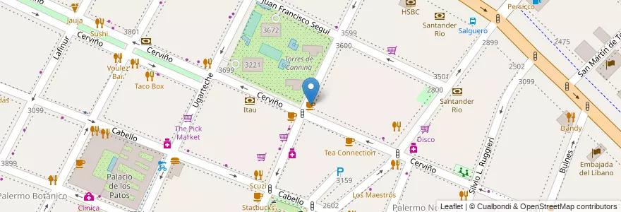 Mapa de ubicacion de Freddo, Palermo en الأرجنتين, Ciudad Autónoma De Buenos Aires, Buenos Aires, Comuna 14.
