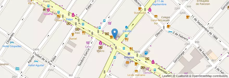 Mapa de ubicacion de Freddo, Palermo en Argentine, Ciudad Autónoma De Buenos Aires, Buenos Aires, Comuna 14.