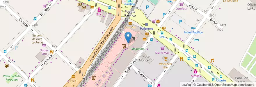 Mapa de ubicacion de Freddo, Palermo en 阿根廷, Ciudad Autónoma De Buenos Aires, 布宜诺斯艾利斯, Comuna 14.