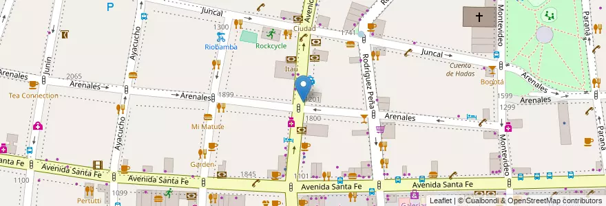 Mapa de ubicacion de Freddo, Recoleta en 阿根廷, Ciudad Autónoma De Buenos Aires, Comuna 2, 布宜诺斯艾利斯.