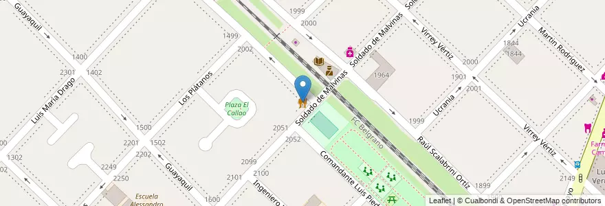 Mapa de ubicacion de Fredy en Arjantin, Buenos Aires, Partido De San Isidro, Villa Adelina.