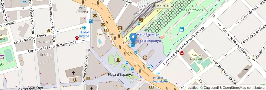 Mapa de ubicacion de Free Charge Station en Espagne, Îles Baléares, Espagne (Eaux Territoriales), Palma, Îles Baléares, Palma.
