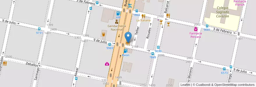 Mapa de ubicacion de Free Dot en 아르헨티나, Santa Fe, Departamento Rosario, Municipio De Rosario, 로사리오.