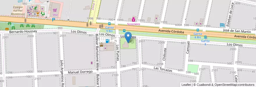 Mapa de ubicacion de Freedom Eventos en Arjantin, Santa Fe, Departamento Rosario, Municipio De Funes, Funes.