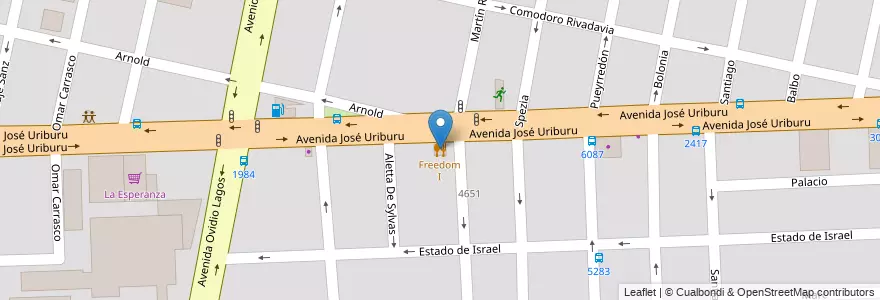 Mapa de ubicacion de Freedom I en アルゼンチン, サンタフェ州, Departamento Rosario, Municipio De Rosario, ロサリオ.