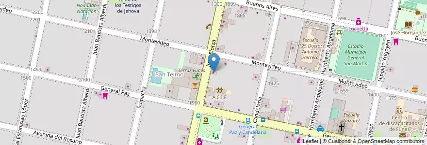 Mapa de ubicacion de FreeRide en الأرجنتين, سانتا في, Departamento Rosario, Municipio De Funes, Funes.