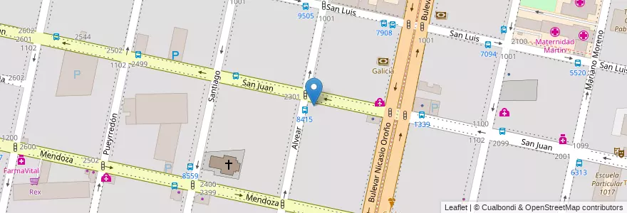 Mapa de ubicacion de FreeShop en Аргентина, Санта-Фе, Departamento Rosario, Municipio De Rosario, Росарио.