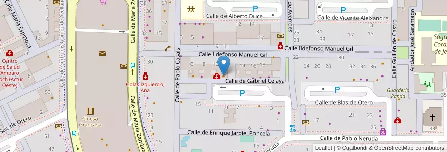 Mapa de ubicacion de Freiduría Andaluza El Roneo en スペイン, アラゴン州, サラゴサ, Zaragoza, サラゴサ.