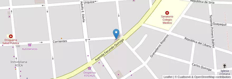 Mapa de ubicacion de Frenos Avenida (de autos) en アルゼンチン, ラ・リオハ州, Departamento Capital, La Rioja.