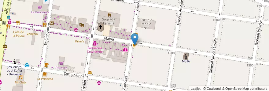 Mapa de ubicacion de Freschezza en Argentinië, Buenos Aires, Partido De Lomas De Zamora, Banfield.