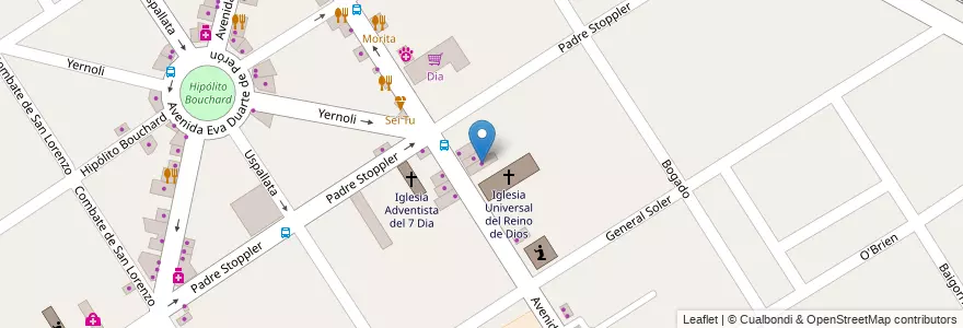 Mapa de ubicacion de Fric-Rot en Argentinië, Buenos Aires, Partido De Malvinas Argentinas, Grand Bourg.