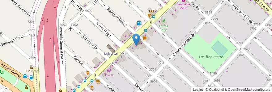 Mapa de ubicacion de Fric-Rot, Villa Real en Argentinië, Buenos Aires, Comuna 10, Partido De Tres De Febrero.