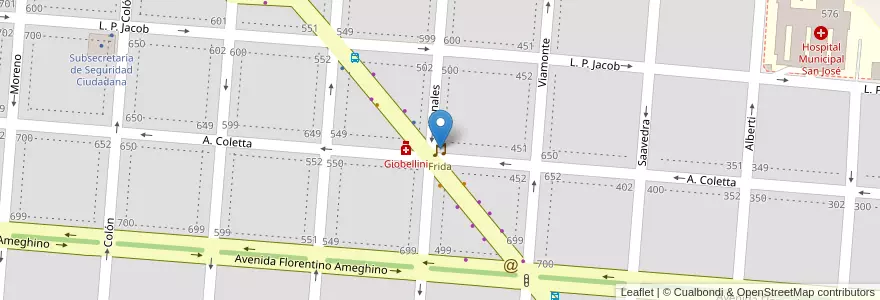 Mapa de ubicacion de Frida en アルゼンチン, ブエノスアイレス州, Partido De Campana.
