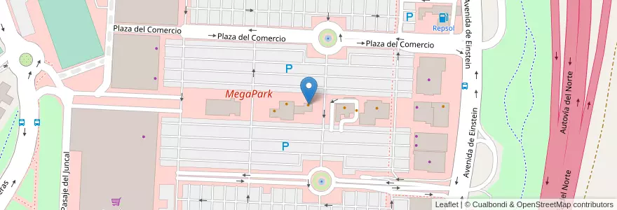 Mapa de ubicacion de Friday's en إسبانيا, منطقة مدريد, منطقة مدريد, Área Metropolitana De Madrid Y Corredor Del Henares, San Sebastián De Los Reyes.