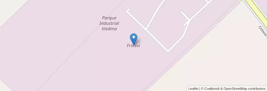 Mapa de ubicacion de Fridevi en الأرجنتين, ريو نيغرو, Departamento Adolfo Alsina, Viedma.