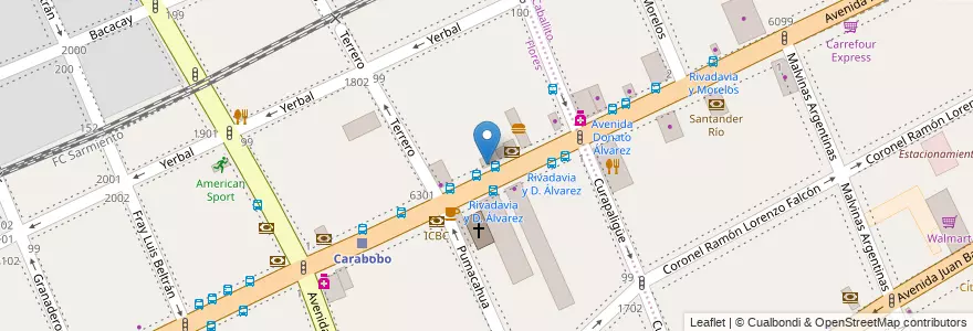 Mapa de ubicacion de Friends, Flores en Argentinien, Ciudad Autónoma De Buenos Aires, Comuna 7, Buenos Aires.
