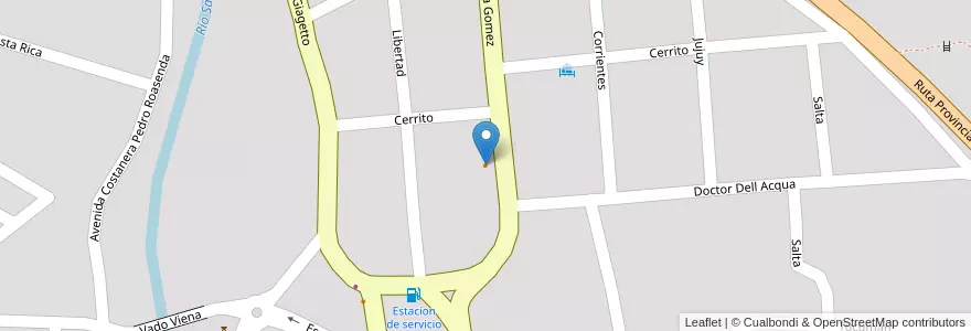 Mapa de ubicacion de Frigor en 아르헨티나, Córdoba, Departamento Calamuchita, Pedanía Monsalvo, Municipio De Santa Rosa De Calamuchita, Santa Rosa De Calamuchita.