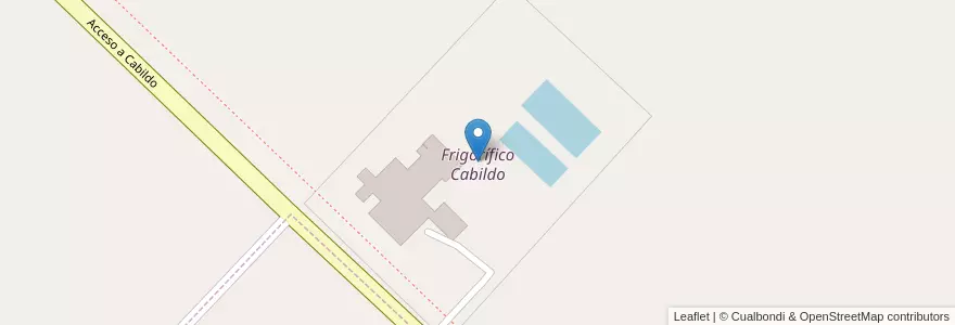 Mapa de ubicacion de Frigorífico Cabildo en Arjantin, Buenos Aires, Partido De Bahía Blanca.