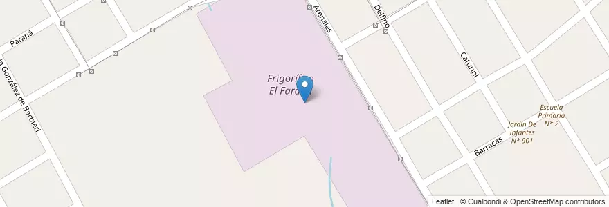 Mapa de ubicacion de Frigorífico El Faraón en 아르헨티나, 부에노스아이레스주, Partido De Esteban Echeverría, Monte Grande.