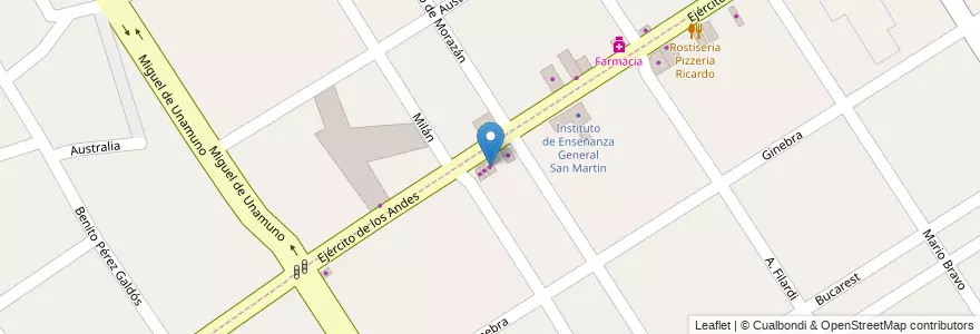 Mapa de ubicacion de Frigorifico Giuseppe en Arjantin, Buenos Aires, Partido De Lomas De Zamora.