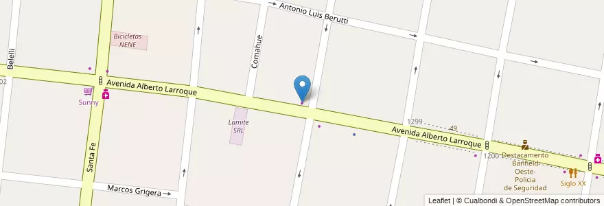Mapa de ubicacion de Frigorifico Morres en Arjantin, Buenos Aires, Partido De Lomas De Zamora, Banfield.