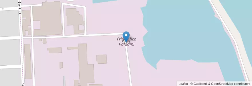 Mapa de ubicacion de Frigorifico Paladini en Arjantin, Santa Fe, Departamento Rosario, Municipio De Villa Gobernador Gálvez, Villa Gobernador Gálvez.