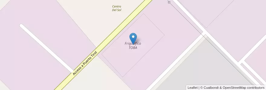 Mapa de ubicacion de Frigorífico TOBA en آرژانتین, Chaco, Departamento Libertad, Municipio De Puerto Tirol.