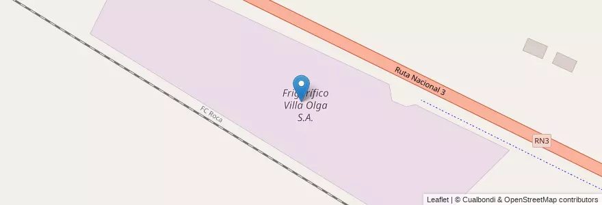 Mapa de ubicacion de Frigorífico Villa Olga S.A. en Argentina, Provincia Di Buenos Aires, Partido De Bahía Blanca, General Daniel Cerri.