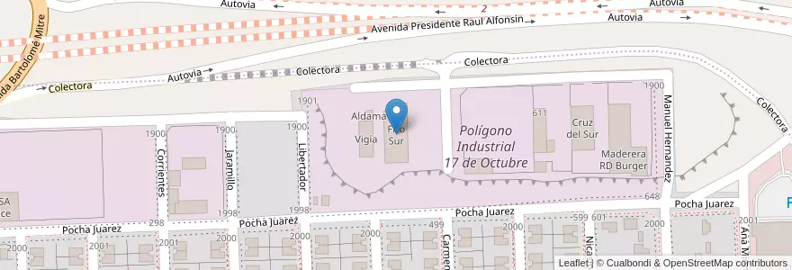 Mapa de ubicacion de Frio Sur en アルゼンチン, チリ, サンタクルス州, Atlántico, Deseado, Caleta Olivia.