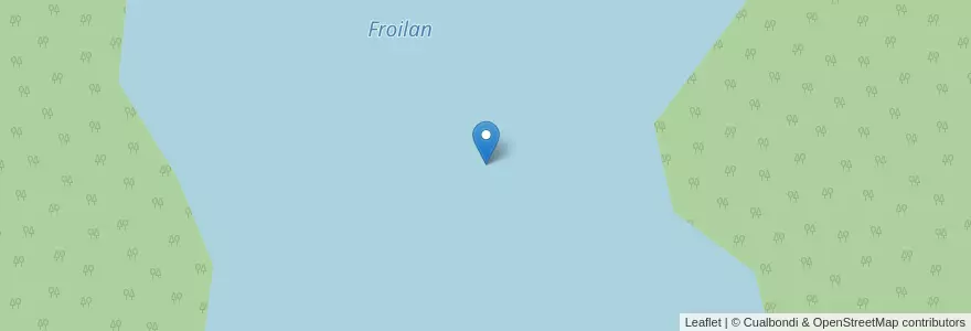 Mapa de ubicacion de Froilan en Arjantin, Şili, Chubut, Departamento Futaleufú.