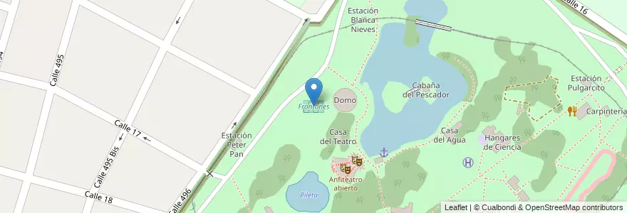 Mapa de ubicacion de Frontones, Gonnet en Argentina, Buenos Aires, Partido De La Plata, Manuel B. Gonnet.
