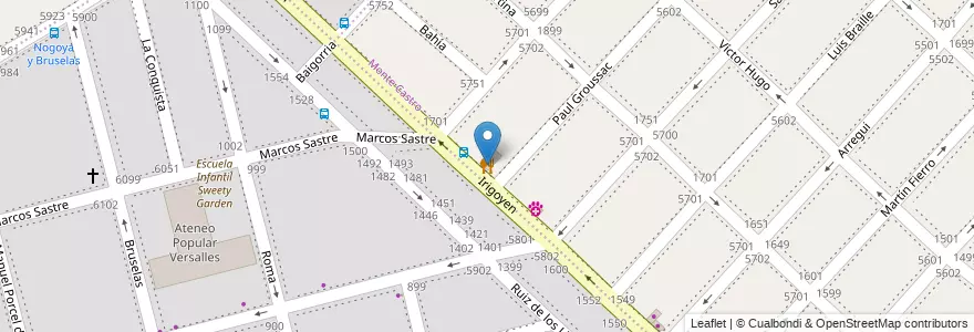 Mapa de ubicacion de Frotello's, Monte Castro en Argentina, Ciudad Autónoma De Buenos Aires, Buenos Aires, Comuna 10.