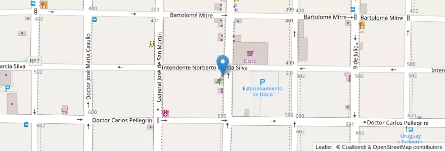 Mapa de ubicacion de Frutas Jorge en Аргентина, Буэнос-Айрес, Partido De Morón, Morón.