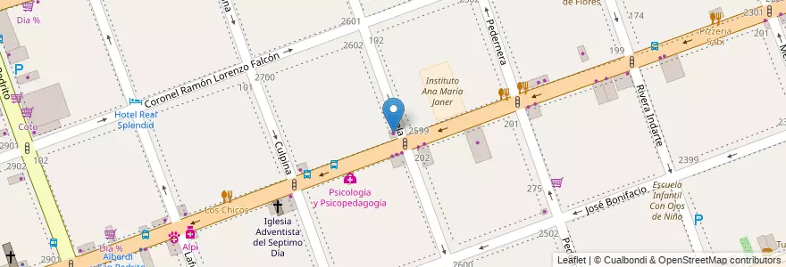 Mapa de ubicacion de Frutas Para Todos, Flores en آرژانتین, Ciudad Autónoma De Buenos Aires, Comuna 7, Buenos Aires.